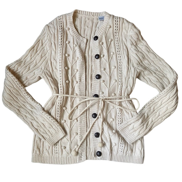 Sweaters - Vintage Cream Cable Knit Sweater